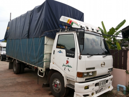 รถรับจ้างขนส่งสินค้า หกล้อ HINO กระบะคอกสูง  ยาว 5.5 ม.