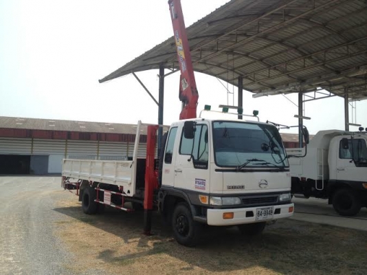 รถบรรทุก 6 ล้อ HINO JO8C กระบะเหล็ก + เครน TADANO ขาสูง สภาพดีพร้อมใช้งาน