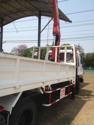 รถบรรทุก 6 ล้อ HINO JO8C กระบะเหล็ก + เครน TADANO ขาสูง สภาพดีพร้อมใช้งาน