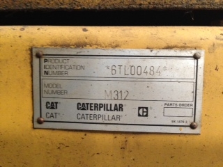 รถขุด Caterpillar M312 #6TL00484 นำเข้าจากยุโรป รถจอดที่โกดังเราในไทยแล้วค่ะ