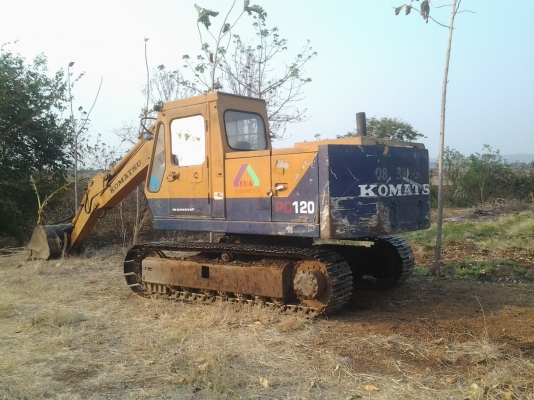 ขายรถแบ็คโฮ komatsu pc 120-2 เครื่องเดิม ปั๊มเดิม รถทำงานอยู่ เอกสารสัญญาซื้อขาย