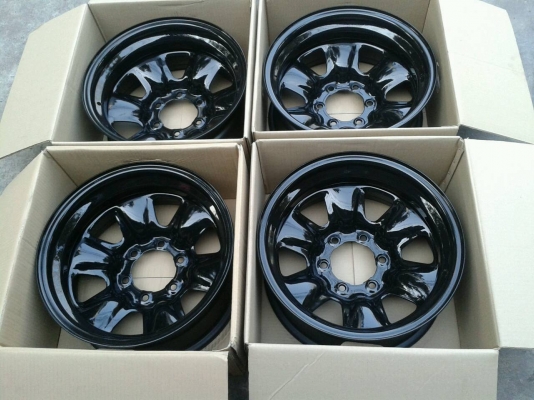 ขายล้อ OFF ROAD 16 ลบ 30 6 รู 139.7 สีขาวมุกขอบแดง ดำมุกขอบแดง และดำล้วน