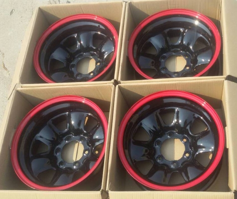 ขายล้อ OFF ROAD 16 ลบ 30 6 รู 139.7 สีขาวมุกขอบแดง ดำมุกขอบแดง และดำล้วน