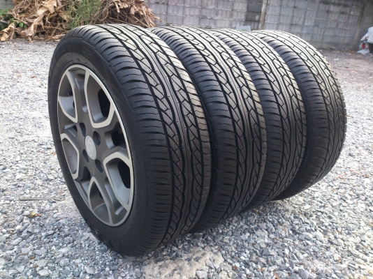 ขายแม็ก KIA 4รู ถอดป้ายแดงพร้อมยาง MAXXIS 165/60R14 ยางสัปดาห์ที่40ปี12 (ตุ่มสีอยู่ครบ) จำนวน 1 ชุด