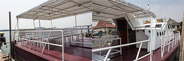 ขายเรือไฟเบอร์2ชั้น ขนาดยาว 20 เมตร ตกแต่งเต็มลำ พร้อมใช้งาน