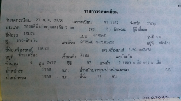 ขายรถตู้ isuzu buddy พร้อมใช้ตามสภาพ