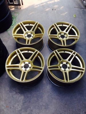 ขายล้อ S5R COSMIC BY KIKI แท้ ขอบ18 5/114 กว้าง9-10 เดิมๆ แถมยางnt555 265-35-18 1คู่