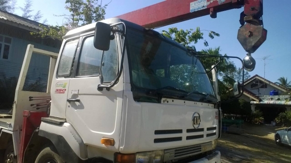 ด่วน.!!!...12ล้อบรรทุกแมคโฮโปรเฟีย 350แรงติดUNICเครน 5ตันท้องV