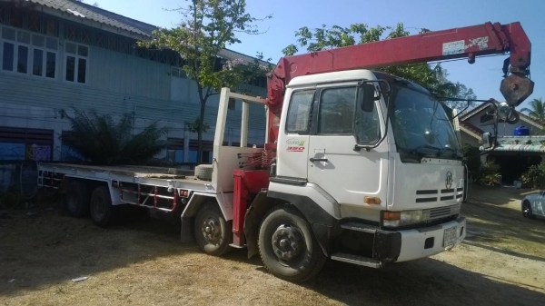 ด่วน.!!!...12ล้อบรรทุกแมคโฮโปรเฟีย 350แรงติดUNICเครน 5ตันท้องV