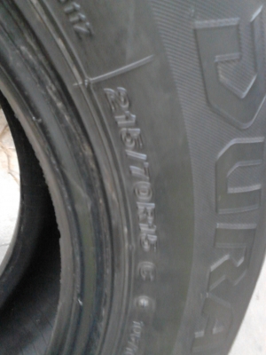 BRIDGESTONE DURAVIS R611  มี 2 เส้น ดอกยางหนาลึกทั้งคู่ TEL.081-427-3941