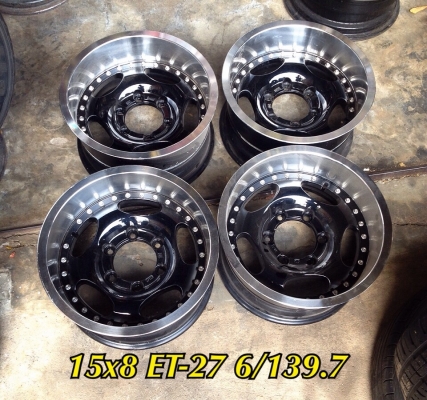 ขายล้อ Enkei 2 ชิ้นแท้ Japan 15x8 ออฟ-27 6 รูกระบะ ออฟลึก 4 นิ้ว สวยมาก