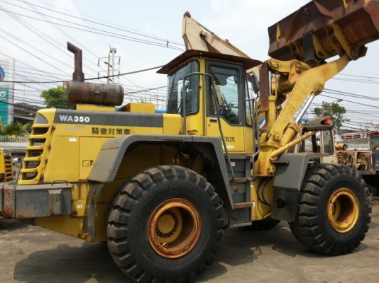 รถตักล้อยาง  WA350-3-60083  สภาพสวย นำเข้าจากญี่ปุ่น ยังไม่เคยใช้งานในไทย  โทร. 081-373-0559