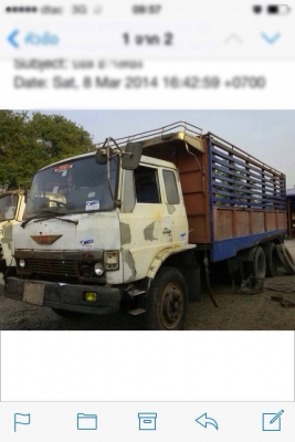 ขายรถบรรทุกสิบล้อ HINO KT925 เครื่อง EH700 รถล่อง 1 เพลาไม่ดัมพ์ ทะเบียนแจ้งจอด