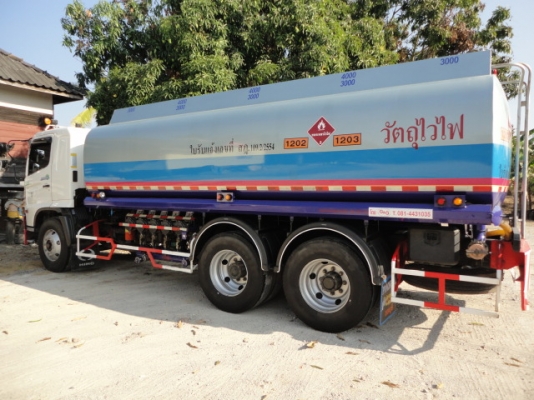 10 ล้อบรรทุกน้ำมัน HINO 500 เมคก้า FL8JNLA เครื่อง 260 แรง ถัง18000ลิตรลดราคาเหลือ 2,100,000