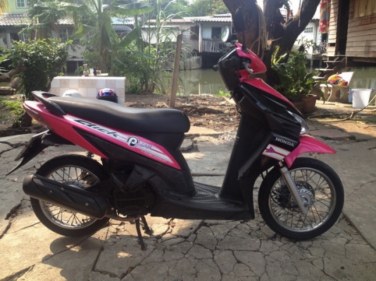 ขายhonda click play 110 สีชมพูดำ รถบ้านเดิมๆ