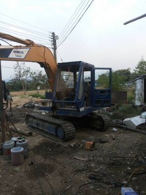 รถแบคโฮ MITSUBISHI MS110 ปั้มนิ้วรุ่นใหม่ ทำสีเป็นโกเบลโก้ มีเอกสารอินวอยล์ ชอบราคาเท่าไรต่อรองได้ครับ