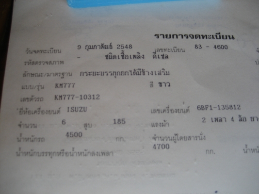 HINO  KM 777  เครื่อง 175 แรง  450,000 บาท