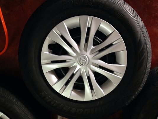 ขายล้อกระทะโต้โยต้าขอบ15 5รูพร้อมยาง