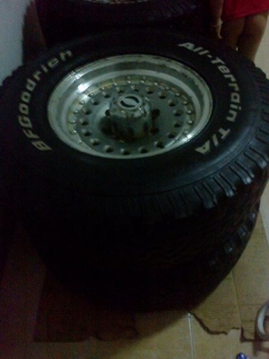 ล้อ15ออฟโรดแบบหยดน้ำเก่า4ล้อพร้อมยางบีเอฟ