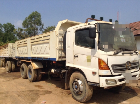 ขายรถพ่วงดั้มแม่ลูกHINO mega260ปี2549ลูกเสรีชัยรถบ้านออกห้างเดิมๆ