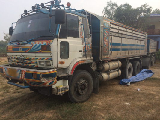 ขายรถพ่วง Nissan เครื่อง 290 แรง ติดแก๊ส ดัมพ์มิเนียมแม่ลูก ลูก 3 เพลาแท้ ขายรถพ่วง Nissan เครื่อง 290 แรง ติดแก๊ส ดัมพ์มิเนียมแม่ลูก ลูก 3 เพลาแท้