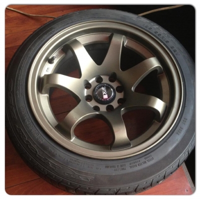 ขายแม็กมือ2 XXR ขอบ15 กว้าง8 ออฟ 0 4รู100/114+ ยาง ราคา12,900 บาทราคาถูก