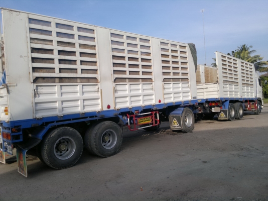 ขายรถพ่วง 24 ล้อ 2 เพลา แม่-ลูก กระบะเหล็กคอกเกษตรไม่ดั้ม HINO ซีรี้.700 ปี.15-09-54 สภาพรถ 90\% สนใจโทรคุยเลย