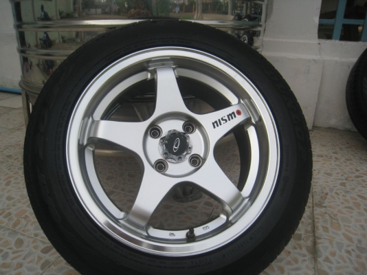 ขายล้อแม็ก JRD NISMO 15"x6.5" et38 4/100 + ยางปี11 (081-3747940)