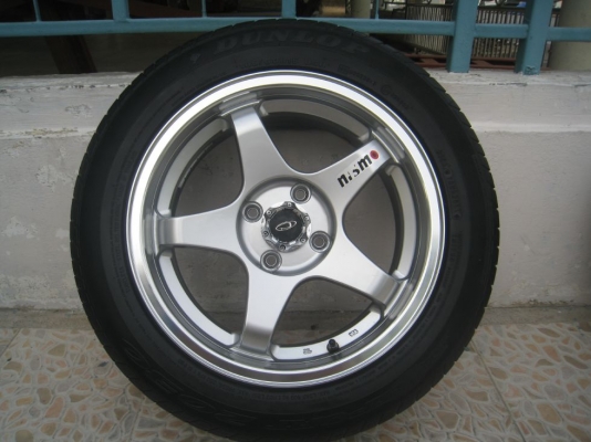ขายล้อแม็ก JRD NISMO 15"x6.5" et38 4/100 + ยางปี11 (081-3747940)