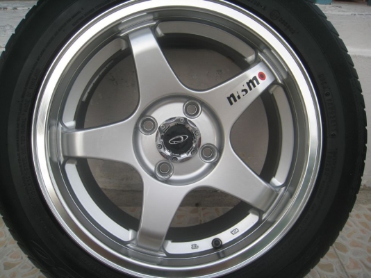 ขายล้อแม็ก JRD NISMO 15"x6.5" et38 4/100 + ยางปี11 (081-3747940)
