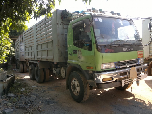 ขายรถพ่วง 22 ล้อ 2 เพลา แม่-ลูก กระบะเหล็กคอกเกษตรดั้ม ISUZU 240 วางเครื่อง.6WA1-360 แรง รถพร้อมใช้สนใจรีบจองด่วน