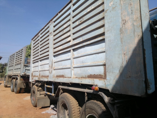 ขายรถพ่วง 22 ล้อ 2 เพลา แม่-ลูก กระบะเหล็กคอกเกษตรดั้ม ISUZU 240 วางเครื่อง.6WA1-360 แรง รถพร้อมใช้สนใจรีบจองด่วน