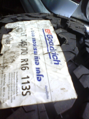 ยาง 245 70 16 BF GOODRICH ALLTERRAIN K/O ... USA... เส้นละ 6,000 บาท... ยาง 245 70 16 BF GOODRICH ALLTERRAIN K/O ... USA... เส้นละ 6,000 บาท...