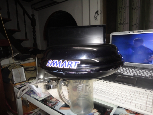 จานดาวเทียมติดรถยนต์  มีแต่จาน