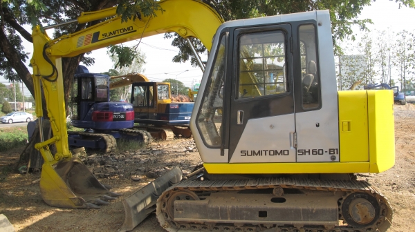 ขายรถแบคโฮ SUMITOMO รุ่น SH 60-B1 มือสอง สภาพดี มีแอร์ พร้อมใช้งาน เป็นรถนำเข้าจากญี่ปุ่น