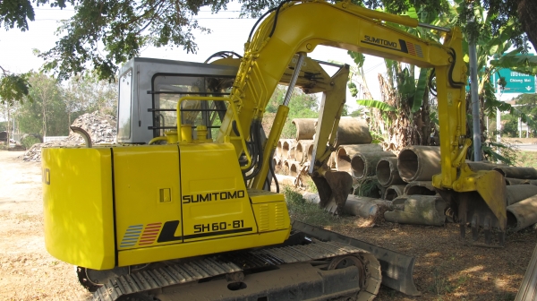 ขายรถแบคโฮ SUMITOMO รุ่น SH 60-B1 มือสอง สภาพดี มีแอร์ พร้อมใช้งาน เป็นรถนำเข้าจากญี่ปุ่น