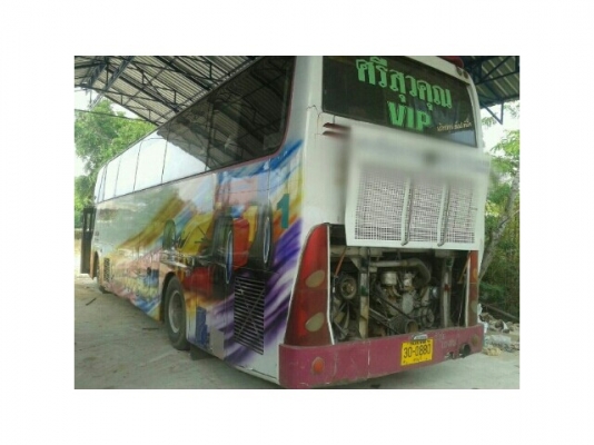 ขายบัสยาว12เมตร44ที่นั่ง เครื่องเสียงชุดใหญ่ แอร์เย็น เอกสารพร้อมโอน