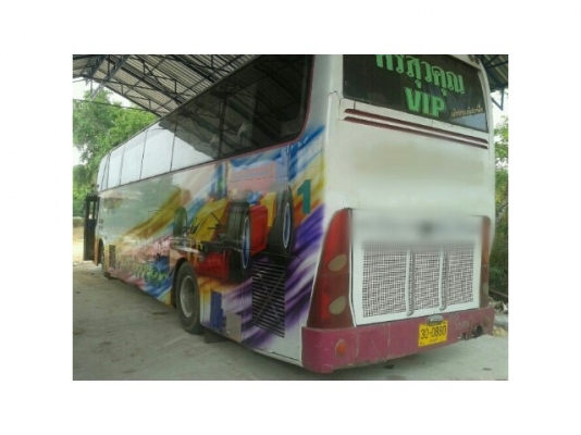 ขายบัสยาว12เมตร44ที่นั่ง เครื่องเสียงชุดใหญ่ แอร์เย็น เอกสารพร้อมโอน