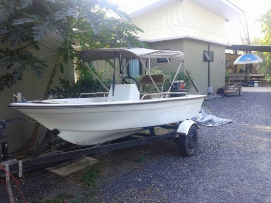 ขายเรือตกปลาพร้อม เทเลอร์ สภาพ 80\%