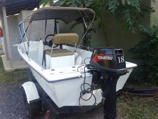 ขายเรือตกปลาพร้อม เทเลอร์ สภาพ 80\%