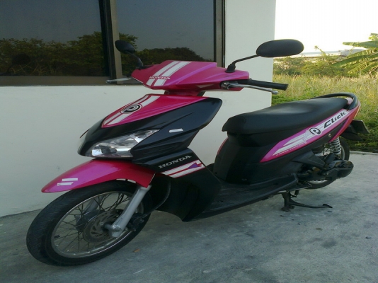 ขายhonda click play 110 สีชมพูดำ รถบ้านเดิมๆ