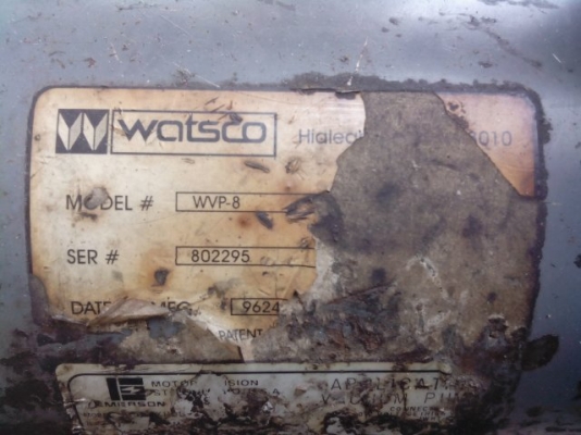 vacuum pump Watsco wvp-8