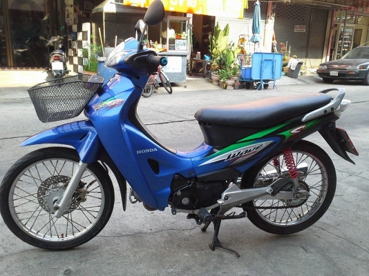 Wave 125 s ปี 47 สีน้ำเงิน รถบ้าน เดิมๆ ชุดสีสด ครื่องแน่น เอกสารครบ