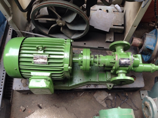 ขายเกียร์ปั้ม Daito Kogyo ขนาด 1.5 นิ้ว มอเตอร์ mitsubishi 5.5 HP. 960 RPM. 380 V สภาพสวย พร้อมใช้งาน