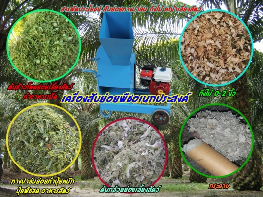 เครื่องสับย่อยพืช เครื่องย่อยทางปาล์ม เครื่องย่อยกิ่งไม้ เครื่องย่อยอเนกประสงค์