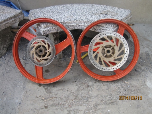 ล้อแม็กหน้า-หลัง KR,Serpico พร้อมจานดิสน์,ดุมสเตอร์  1300 (รวมส่ง) หรือแยกขาย