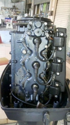 เครื่องเรือ yamaha 85HP เก่าเก็บ เดิมๆ สวยๆ