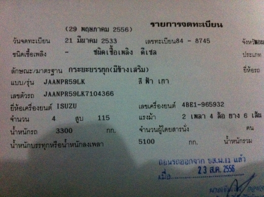 ขายรถบรรทุก 6 ล้อ  ISUZU  NPR 115 แรง