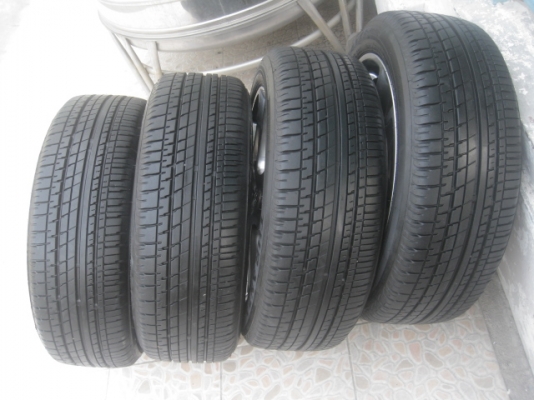 ขายล้อแม็ก mazda2 16"x6.5" et50 4 รู 100 สีไฮเปอร์แบล็ค ยาง bridgestone turanza er370 185/55r16 ยางผลิตสัปดาห์ที่ 6 ปี 13 vios, yaris, fiesta , swift ใส่ได้ครับ  สนใจติดต่อเล็กคลองสามครับ (081-3747940)