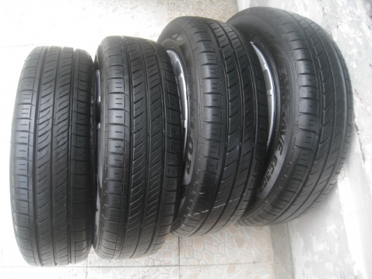 ขายกะทะล้อ mitsu mirage ขอบ14 4รู100 +ยาง Dunlop enasave ec300 165/65r14 ยางผลิตสัปดาห์ที่ 44 ปี12  สนใจติดต่อเล็กคลองสามครับ (081-3747940)